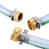 Hooshing 1/2" Garden Hose Repair Kit Brass Mender Hose Connector