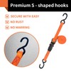 GreenGiggle 8 Pack Ratchet Strap 1 inch 15 Ft -