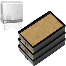 MaxMark COLOP E10 Non-Toxic, Water Based Premium Replacement Pad for Printer 10 - Pack of 3 - Dry (No Ink Color)