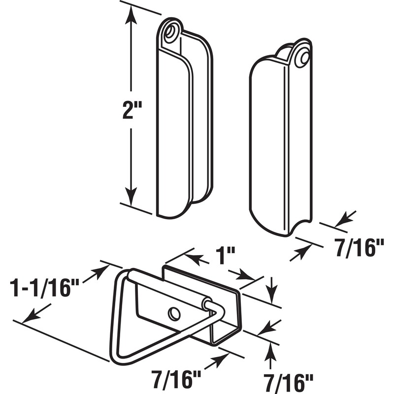 Hanger and Latch Set, 1-9/16 in. x 1-1/2 in., for