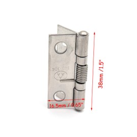 Rannb Spring Hinge Self Opening 1.5 Inch Length Stainless Steel Hinge - 4pcs