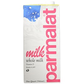 Parmalat Shelf Stable UHT Whole Milk 1 Qt (Pack of 6)