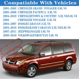 VS50599R for Dodge Grand Caravan Engine Valve Cover Gasket Seal Chrysler Town&Country Voyager Pacifica Voyager Jeep Wrangler 3.3L 3.8L V6 2001 2002 2003 2004 2005 2006 2007 2008 2009 2010