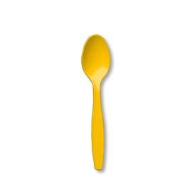 Creative Converting 10554 Mustard Yellow Plastic Spoons, 24 pcs