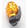4x Valve Caps Hand Grenade Grenade Colour: Gold Golden Valve