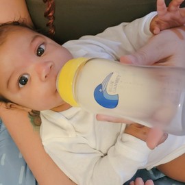 Blue Gannet Multipurpose Anti-Colic Glass Baby Bottles with Slow Flow and Natural Flow Nipples, Breast Milk Collection and Storage Bottles, Wide-Neck Breast Pumps Compatible, 6-Pack (8oz)