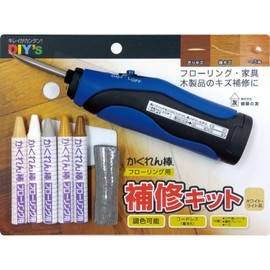 FBKY1 Architectural Friend Kakuren Stick Flooring Repair Kit, Floors, Wooden Products, Scratch Removal, Hide Scratches, White, Light Type, Set of 5 Colors