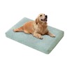 Lucky Tom Dog Bed Crate Pad - Machine-Washable Removable Cover with Waterproof Liner, Luxury Dog Couch Bed with Non-Skip Bottom for Medium-Large Dogs & Most Crates (Green,41" x 28")