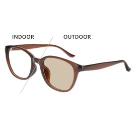 Zofu Wellington Shape Lens Color Changing Sunglasses | Lightweight, UV Protection, UV Protection, Fashionable (53 □ 19-140), Braun