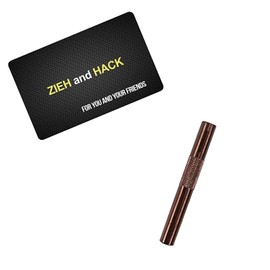 M&M Smartek Tubes 70 mm Set & Pull and Hack Card Aluminium Snuff Bat Snorter Nasal Tube Bullet Sniffer Snuffer for Snuff - Choice of Colours and Quantity (1 x Brown & Card)