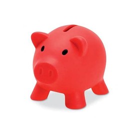 Piggy Bank PVC Soft Body Vibrant Colour Novelty Piggy Bank Money Box with Lid Lightweight and Durable Red