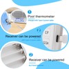 Pool Wireless Thermometer & Wireless Receiver, IPX8 Waterproof Bath Thermometer,