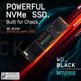 WD_BLACK SN750 SE 500GB M.2 2280 PCIe Gen4 NVMe Gaming SSD - Battlefield 2042 PC Game Code Bundle up to 3600 MB/s read speed