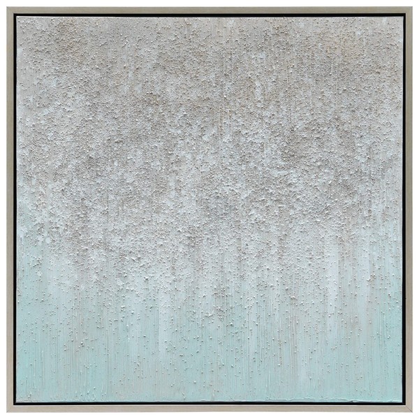 Empire Art Direct Abstract Wall Art Textured Hand Painted Canvas by Martin Edwards, Champagne Silver Frame, 36" x 36", Golden Field