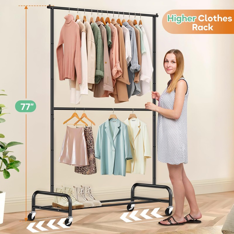 SLEEPING LAMB Heavy Duty Clothing Racks for Hanging Clothes Rack,