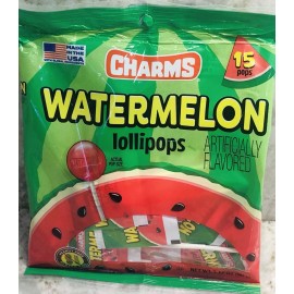 Charms-15 Watermelon Lollipop. 3.17oz/90g  USA Item-SHIPS N 24 HOURS