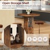 MAHANCRIS Round Bar Table, 35.6" H Bistro Pub Table with