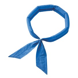 Shirokuma no Kimochi OF-602 Summer Scarf, Organic, Blue Zora, Width 1.6 x Length 28.3 inches (40 x 720 mm), Cooling Goods, Unisex
