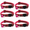 Hepplly 6-Pack Cat Collars Quick Release Reflective Kitten Collar with