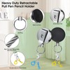 YueMiEcoUS 4 Pack Heavy Duty Retractable Pull Pen Pencil Holder