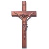 Shalom Christian brown wooden Corpus hanging Cross 30cm large long wall
