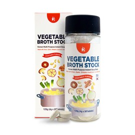 KD Home Vegetable Broth Stock Korean Multi-Purpose Instant Soup Base Made with Onion, Garlic, Shiitake mushroom and Burdock, Vegetable Flavor 4.0g X 30