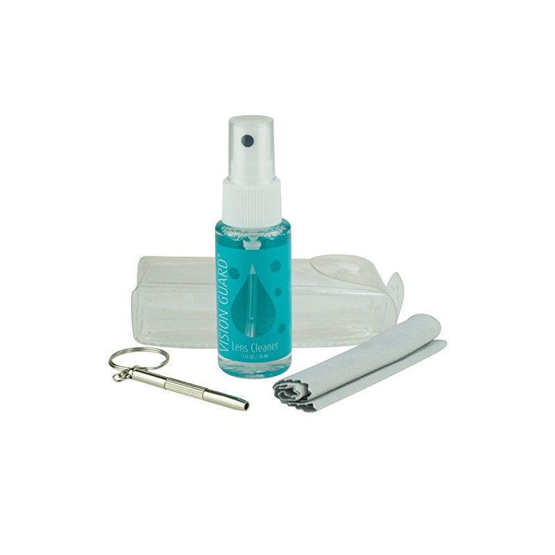 Eyewear Cleaning Spray, Microfiber Cloth, and Sunglass Repair Screwdriver Kit