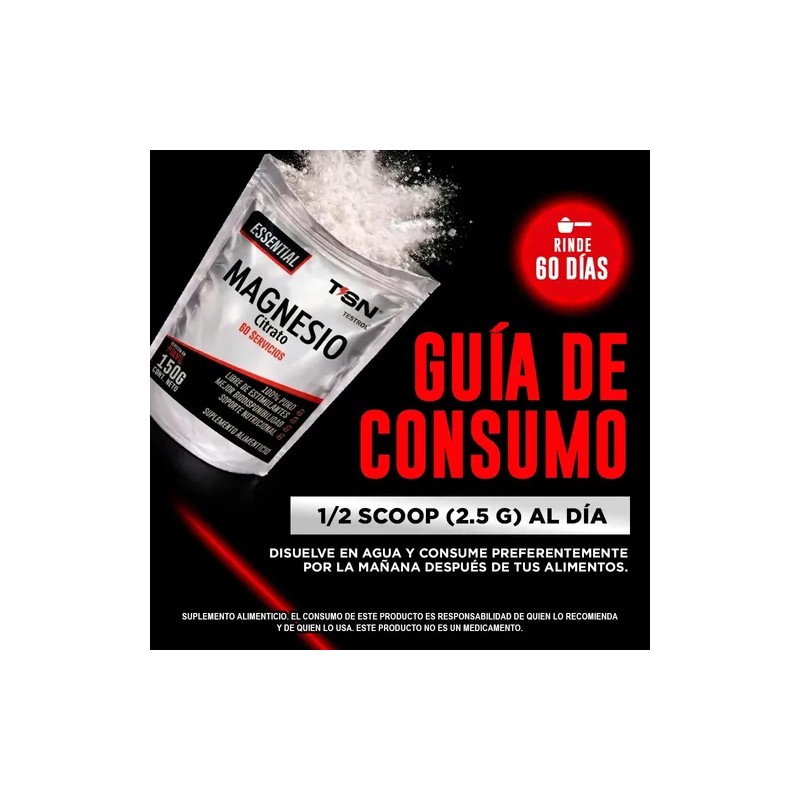 Magnesio Citrato Esencial Polvo Sabor Tsn 150