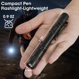 Cussity Pen Light Flashlight 5Pcs, LED Pocket Flashlights with Clip for Home/Emergency, Handheld Small Mini Pen Lights for Outdoor/Camping/Daily Lighting, IPX4 Waterproof Inspection Pen Flashlights