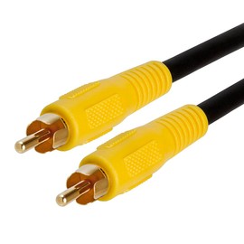 Cmple - 75FT RCA Subwoofer Cable (1 RCA Male to 1 RCA Male Composite Audio/Video Cord) S/PDIF Coaxial Cable, Digital Au