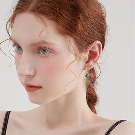 Delicate CZ Saturn Small Huggie Hoop Earrings for Women Fashion AB Crystals Stars Celestial Drop Dangle Hoops Earring Danity Engagement Wedding Jewelry for Theme Party, Small, Metal, created cz