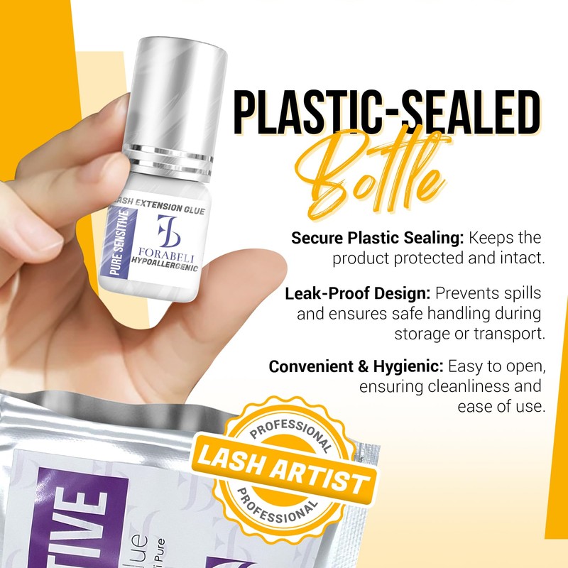 Forabeli Pure Sensitive Lash Extension Glue, 7–8 Sec Drying, No