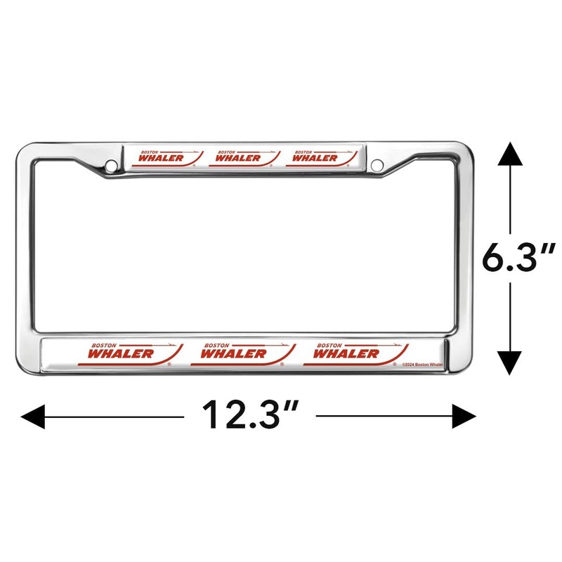 Boston Whaler Red Logo Full Size Standard License Plate Metal