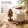 Tree Design Wooden Trivet Set for Hot Dishes – Decorative