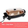 Caynel Professional Non-stick Copper Electric Skillet Jumbo, Deep Dish with
