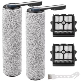S5 Combo Only, Replacement Brush Roller for Tineco Floor ONE S5 Combo Cordless Wet Dry Vacuum Cleaner Accessories, 2 Brush Roller, 2 HEPA Filters