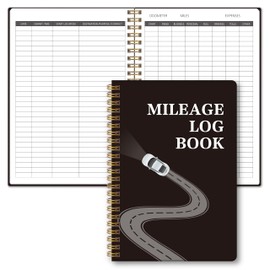 Auto Mileage Log Book for Personal or Business, Vehicle Maintenance Log Book for Car, Miles Log Book for Taxes, Car Mileage Log Book for Expense Rocord Notebook, 5.9"x 8.6"