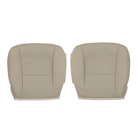 Priprilod Tan Perforated Leather Driver & Passenger Side Bottom Replacement Seat Cover Compatible with Lexus LS460 600h 2007 2008 2009 2010 2011 2012