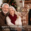50th Anniversary Ornament - Heart Glass Wedding Gifts for Couple