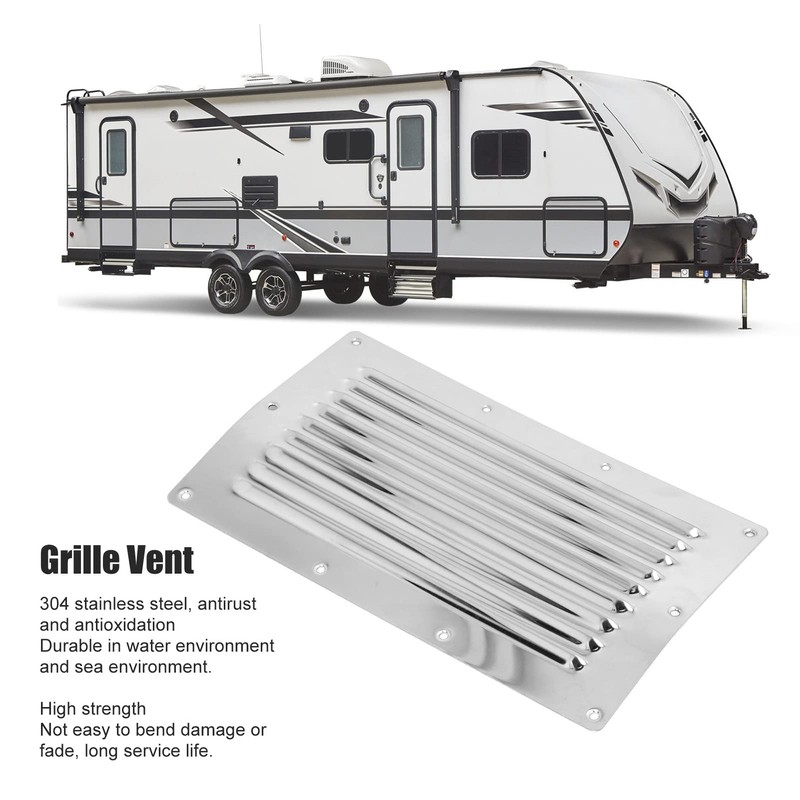Boat Louvered Vent 250x150mm Air Vent Louver Grill Cover Stainless