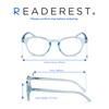 Readerest Gafas de lectura redondas con bloqueo de luz azul