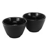 Avanti Hobnail Cast Iron Tea Cup Set, Black, 15109