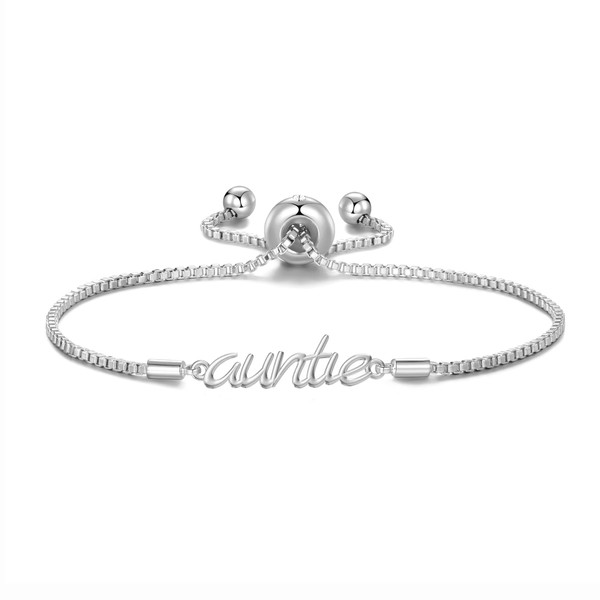 Philip Jones Silver Plated Auntie Bracelet Created with Zircondia® Crystals