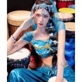 Aladdin and the Magic Lamp Princess Hair Extensions Wigs Extensions Set of 2 Aladdin Hair Tying Ramps Easy to Wear Hair Accessories Bundles Extensions Hair Arrangement (23.6 inches (60 cm) Hair