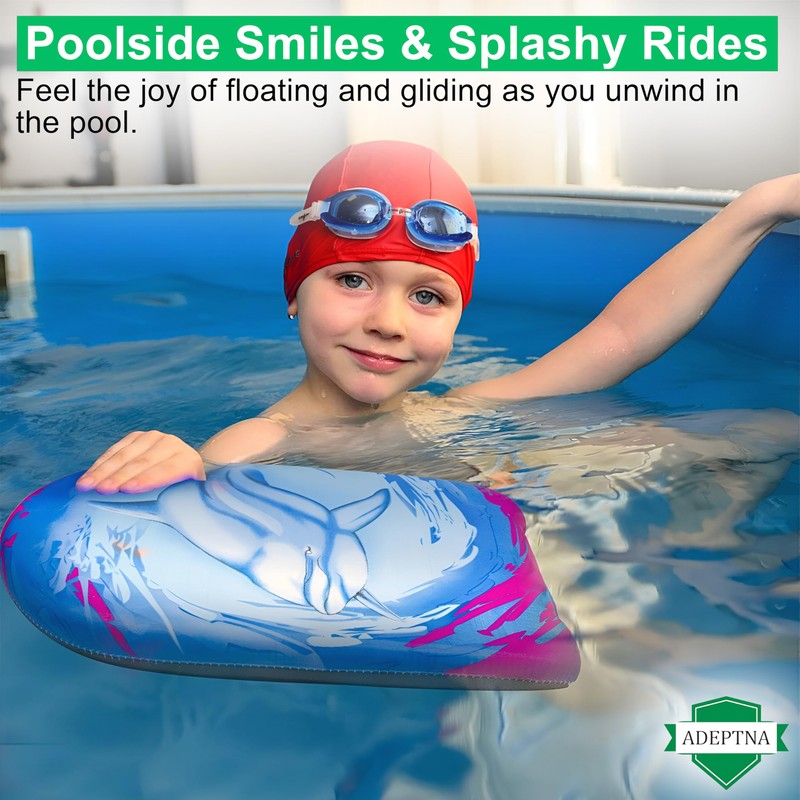 ADEPTNA Graphic Swimming Kickboard for Pool or Beach - Mini
