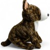 Carl Dick Pitbull sitting brown 30cm. Plush Toy, Soft Toy,