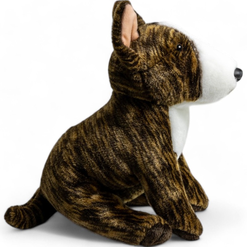 Carl Dick Pitbull sitting brown 30cm. Plush Toy, Soft Toy,