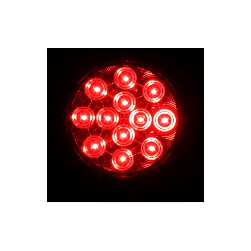 2 Red + 2 White 4" Round Led Stop Turn