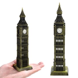 Didiseaon Big Ben Model London Building Ornament Metal Sculpture 7.08X1.77X1.02In Home Decor for Living Room Bedroom Wedding Party