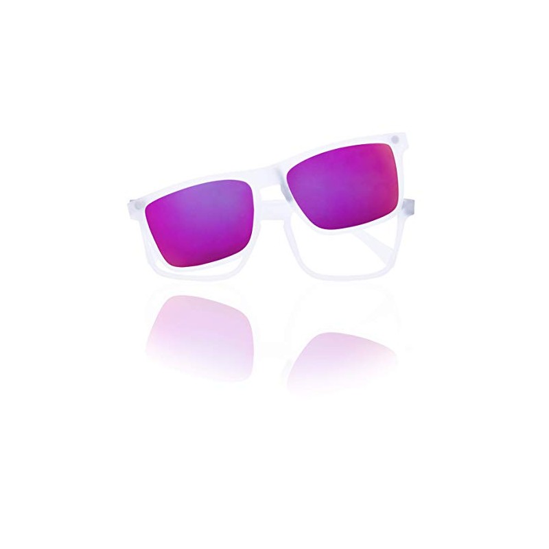 Foreyever Unisex Children's Clip-On Sunglasses, Crystal, 42, crystal